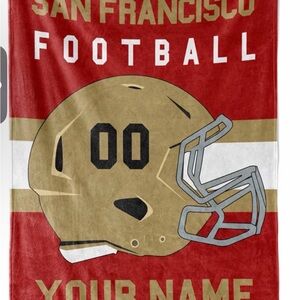 NFL San Francisco 49ers Light Weight Fleece Large Soft Throw Blanket (60”X 50’)